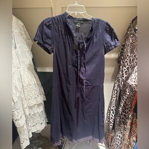 Marc Jacobs Classic Navy Short-Sleeve linen Women’s Dress